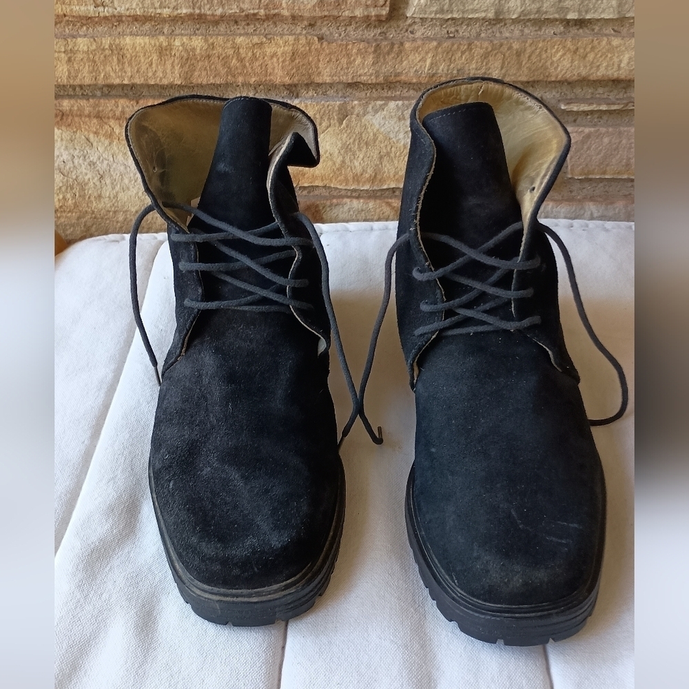Kenneth Cole Black Suede Leather Ankle Boots_9 - Picture 2 of 9